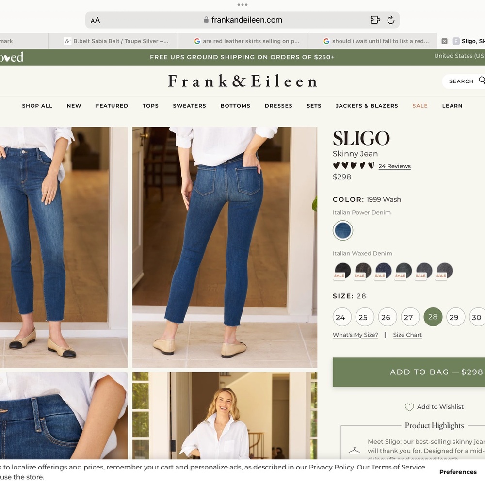 BEST SELLER 🔥FRANK & EILEEN SLIGO JEANS - Picture 4 of 16